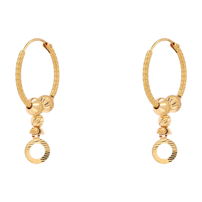 21K Yellow Gold Hoop Earrings