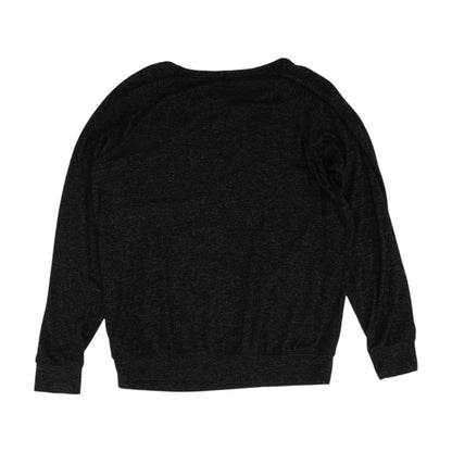 Black Solid Crewneck Sweater