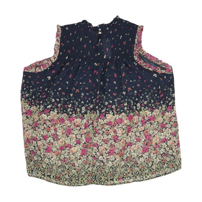 Navy Floral Blouse