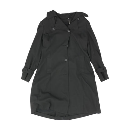 Black Solid Topcoat Jacket