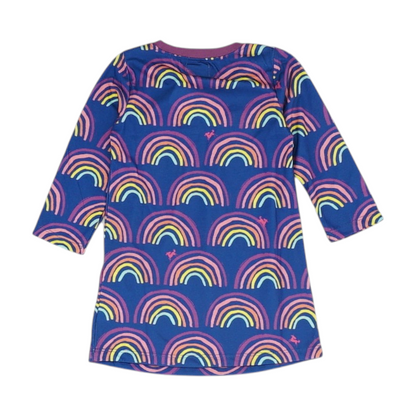 Navy Print Dress