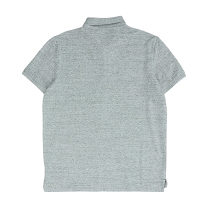 Gray Solid Short Sleeve Polo