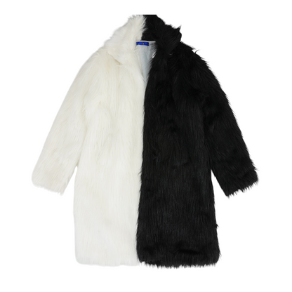 Black Color Block Coat