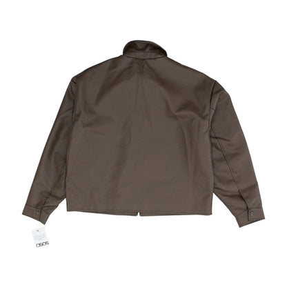 Brown Faux Leather Jacket
