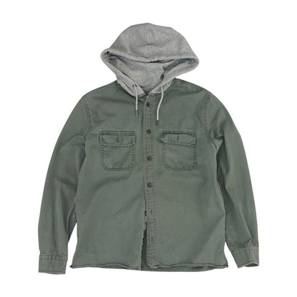 Olive Solid Outdoor Button Down