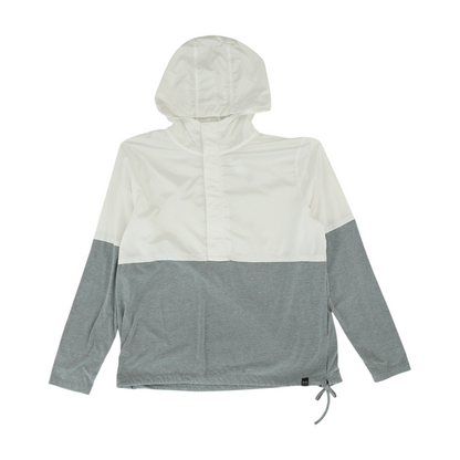 Gray Color Block 1/4 Zip Pullover