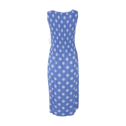 Blue Print Midi Dress