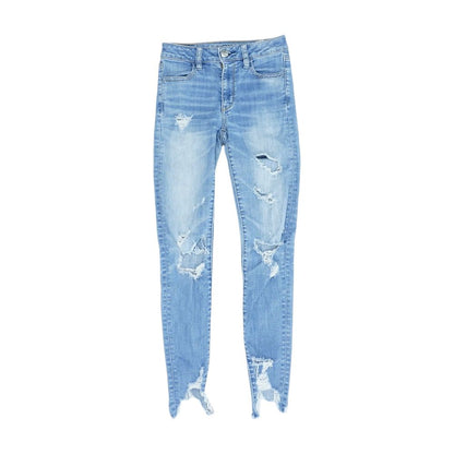 Blue High Rise Skinny Leg Jeans