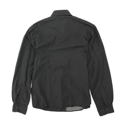 Charcoal Solid Long Sleeve Button Down