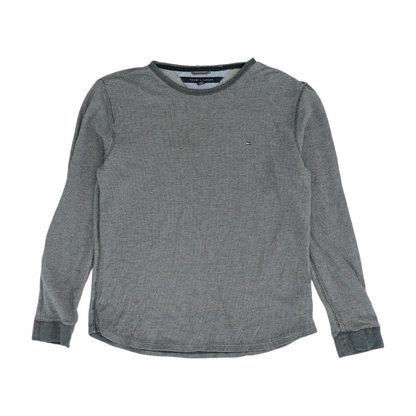 Gray Solid Cardigan Sweater
