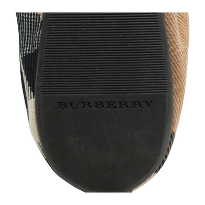 Brown Nova Check Canvas Ballet Flats