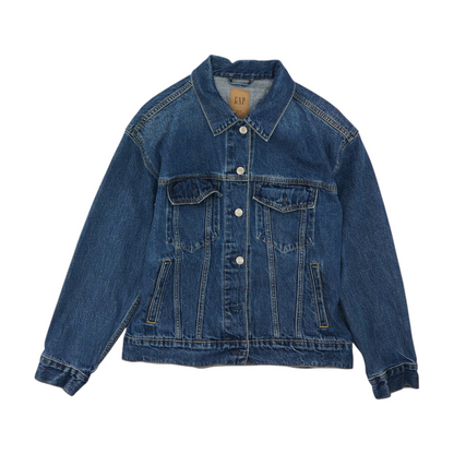 Blue Solid Denim Jacket