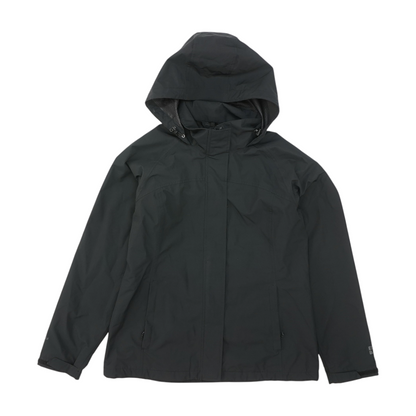 Black Solid Rain Jacket