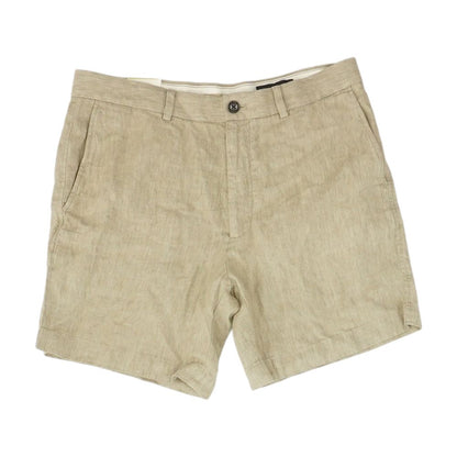 Tan Solid Chino Shorts