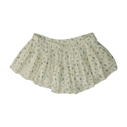 Ivory Floral Mini Skirt