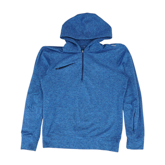 Blue Solid 1/4 Zip Pullover