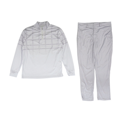 White Check Pant Set