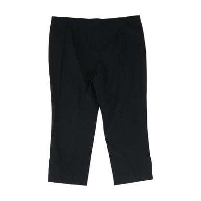 Black Solid Capri Pants