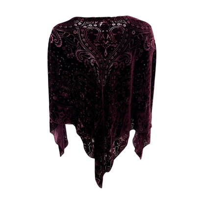 Burgundy Paisley Cardigan Sweater