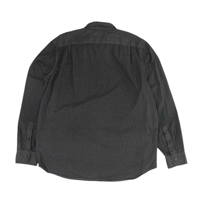 Black Geometric Long Sleeve Button Down