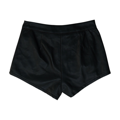 Black Solid Chino Shorts