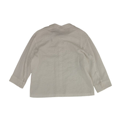 White Solid Button Down