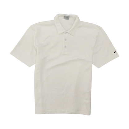 White Solid Short Sleeve Polo