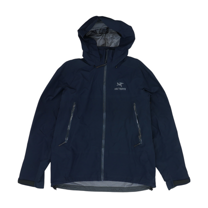 Navy Solid Rain Jacket