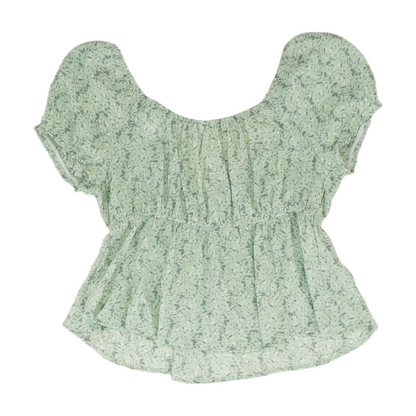 Green Floral Blouse