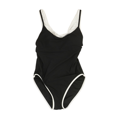 Black Color Block One-Piece