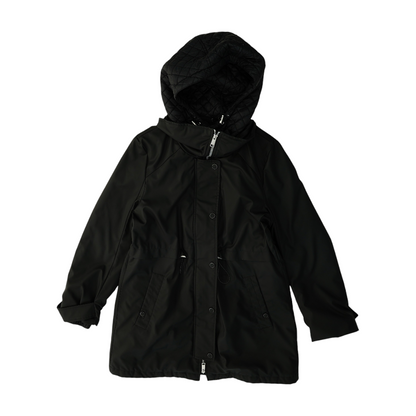Black Solid Rain Coat