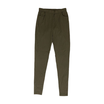 Green Solid Leggings