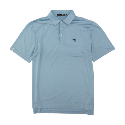 Blue Solid Short Sleeve Polo