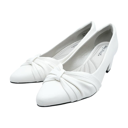 White Block Heels