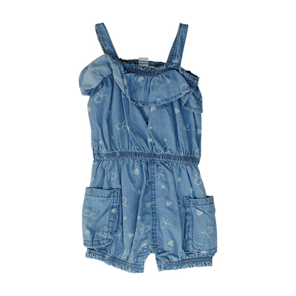 Blue Graphic Sleeveless One-Piece