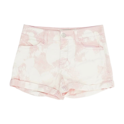 Pink Tie-Dye Denim Shorts