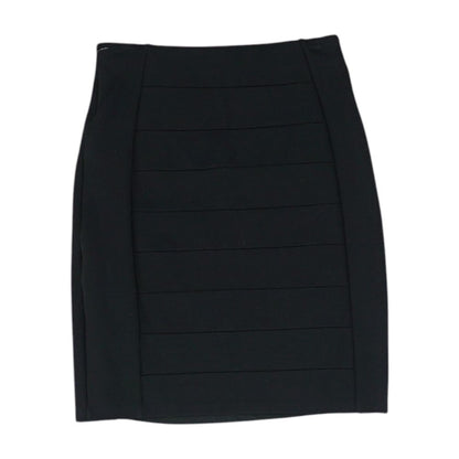 Black Solid Mini Skirt