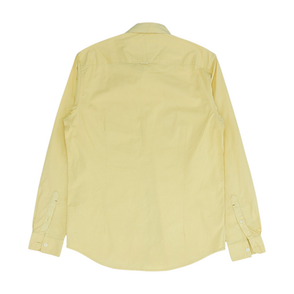Yellow Solid Long Sleeve Button Down