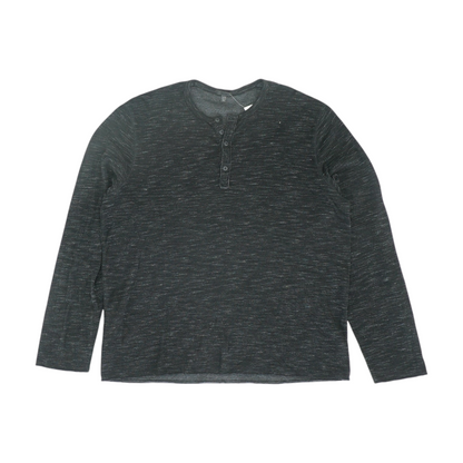 Black Solid Henley T-Shirt
