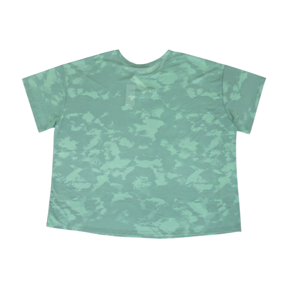 Green Plus Size Abstract Blouse