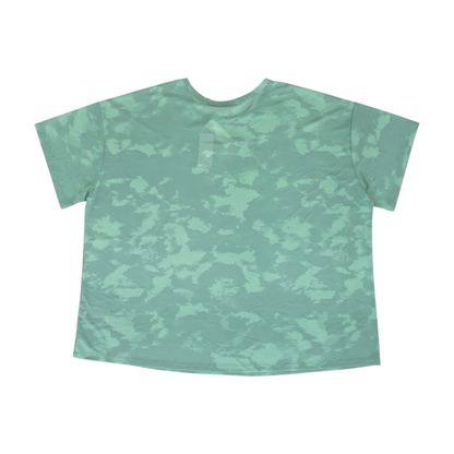 Green Plus Size Abstract Blouse