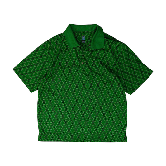 Green Argyle Short Sleeve Polo
