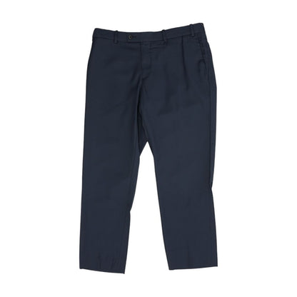 Navy Solid Dress Pants