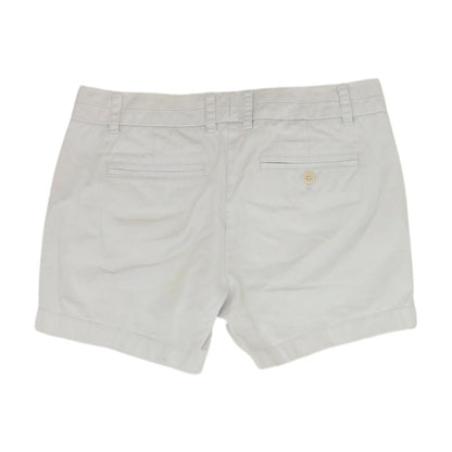 White Solid Chino Shorts