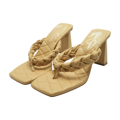 Tan Block Heels