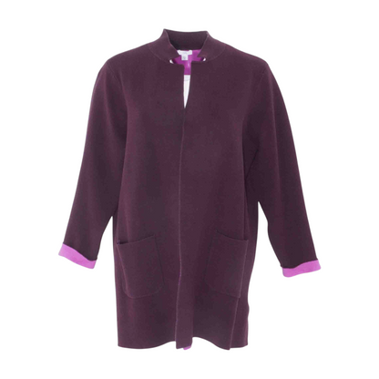 Deep Purple Cardigan Sweater
