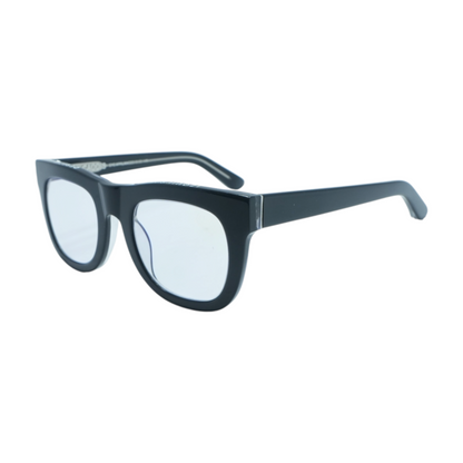 Black D28 Round Prescription Eyewear