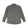 Wrangler Green Plaid Flannel Button Down – Image 1