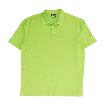 Nike Neon Green Solid Short Sleeve Polo – Image 1