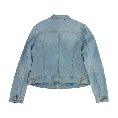 Blue Solid Denim Jacket
